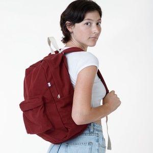 Los Angeles Apparel Cotton Canvas Backpack NWT